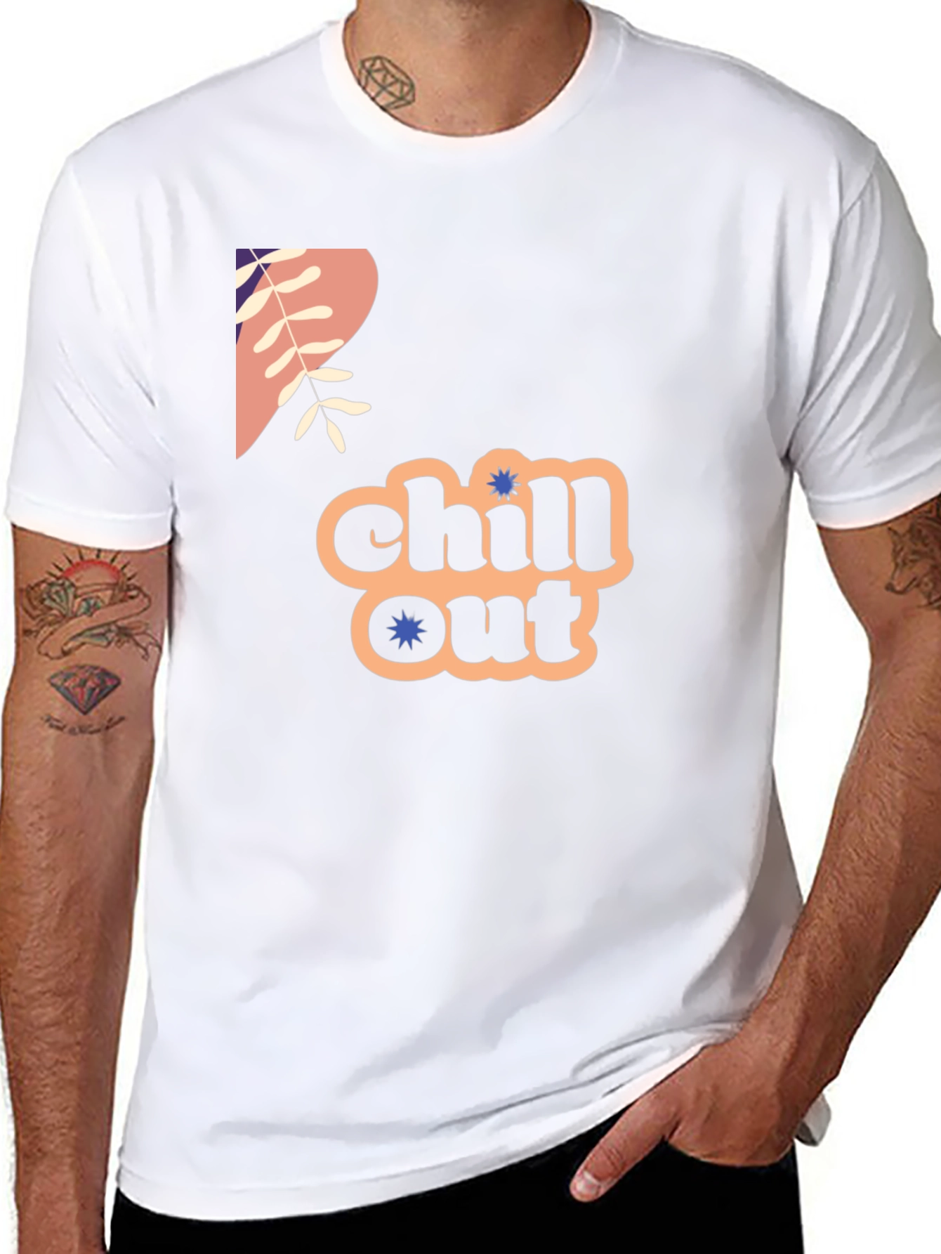 Chill Out Graphic Print Crew Neck Tee