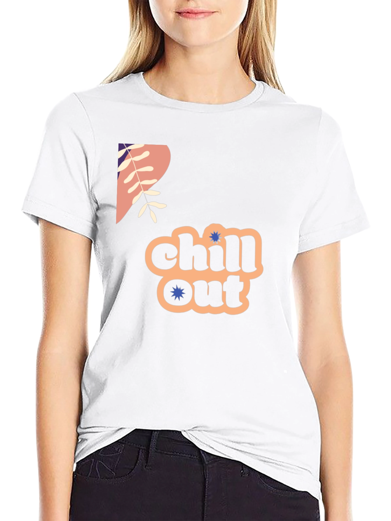 Chill Out Graphic Print Crew Neck Tee