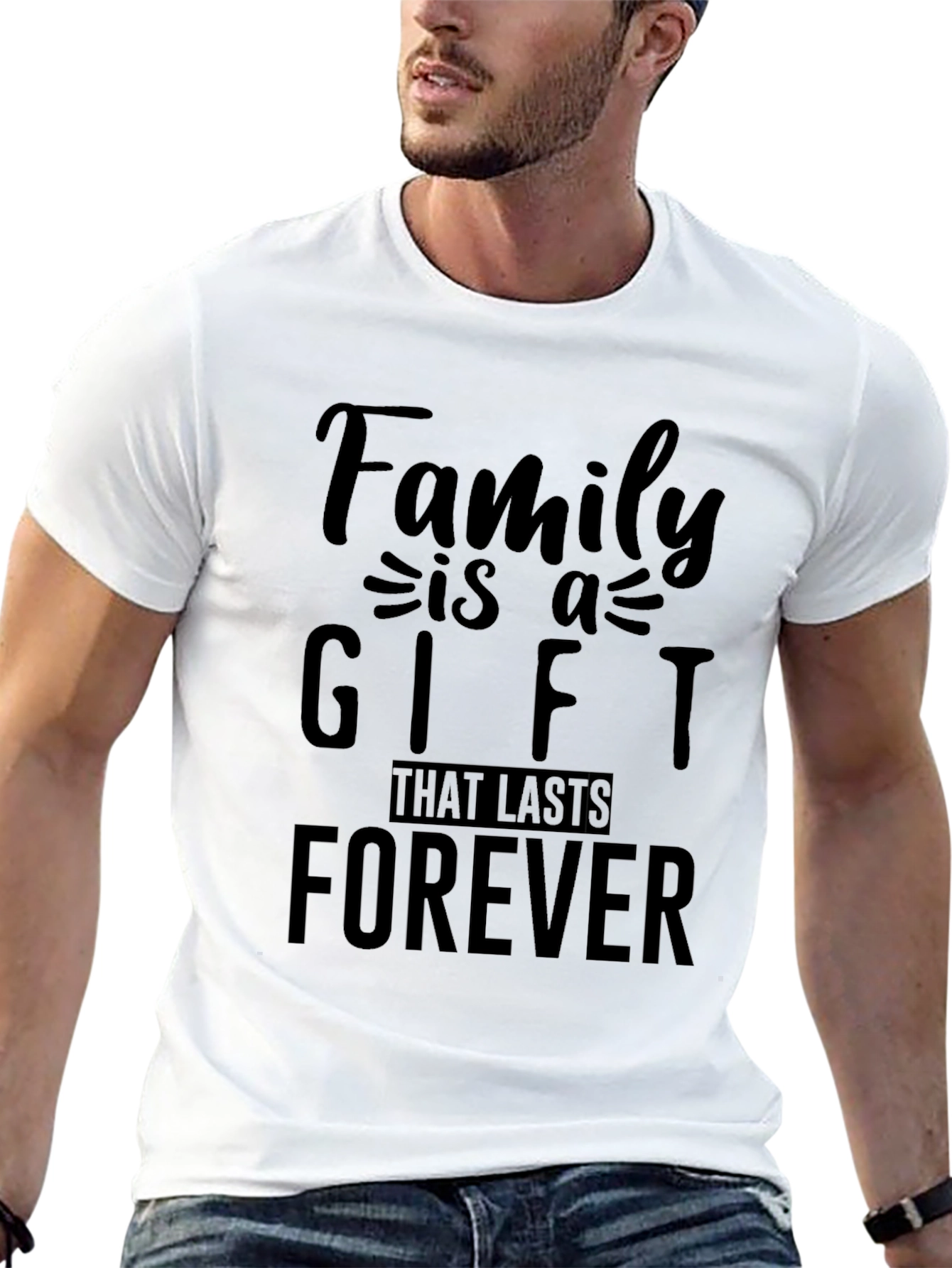 Family is a Gift Black Graphic Tee