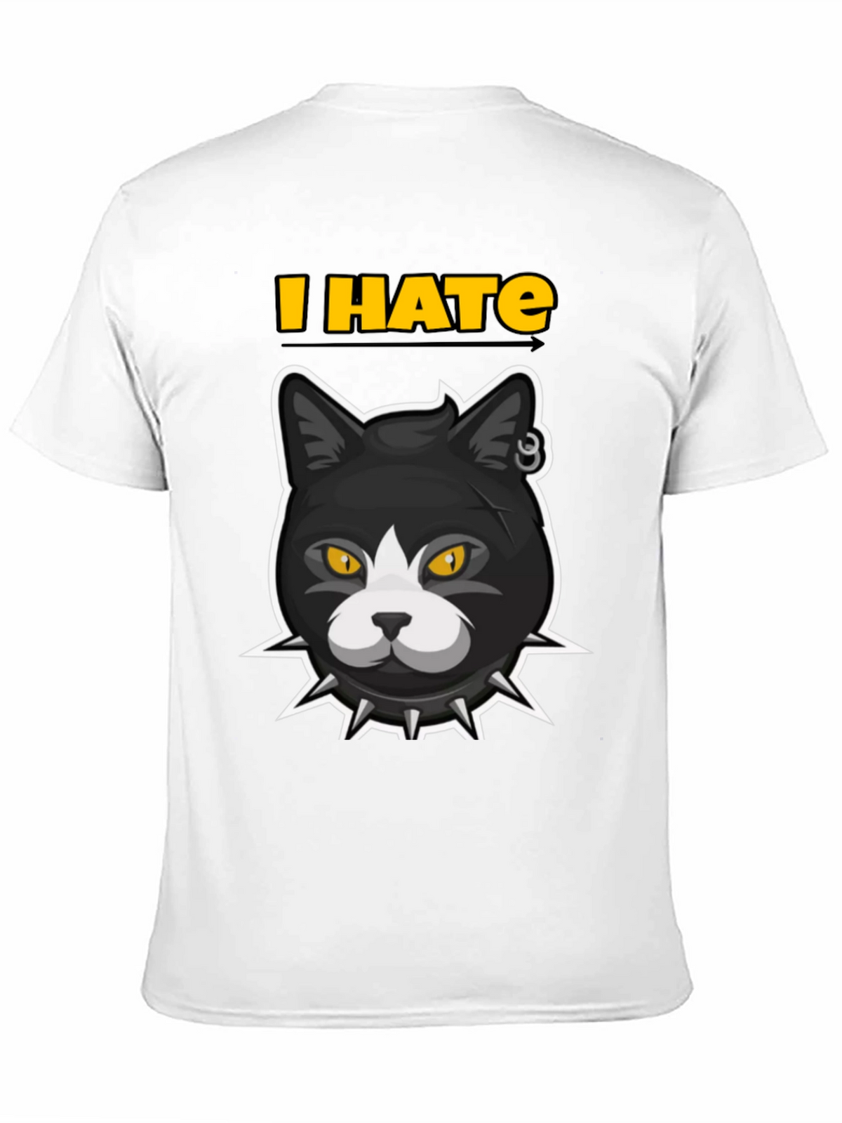 I HATE Cats T-Shirt - Edgy Cartoon Cat Design