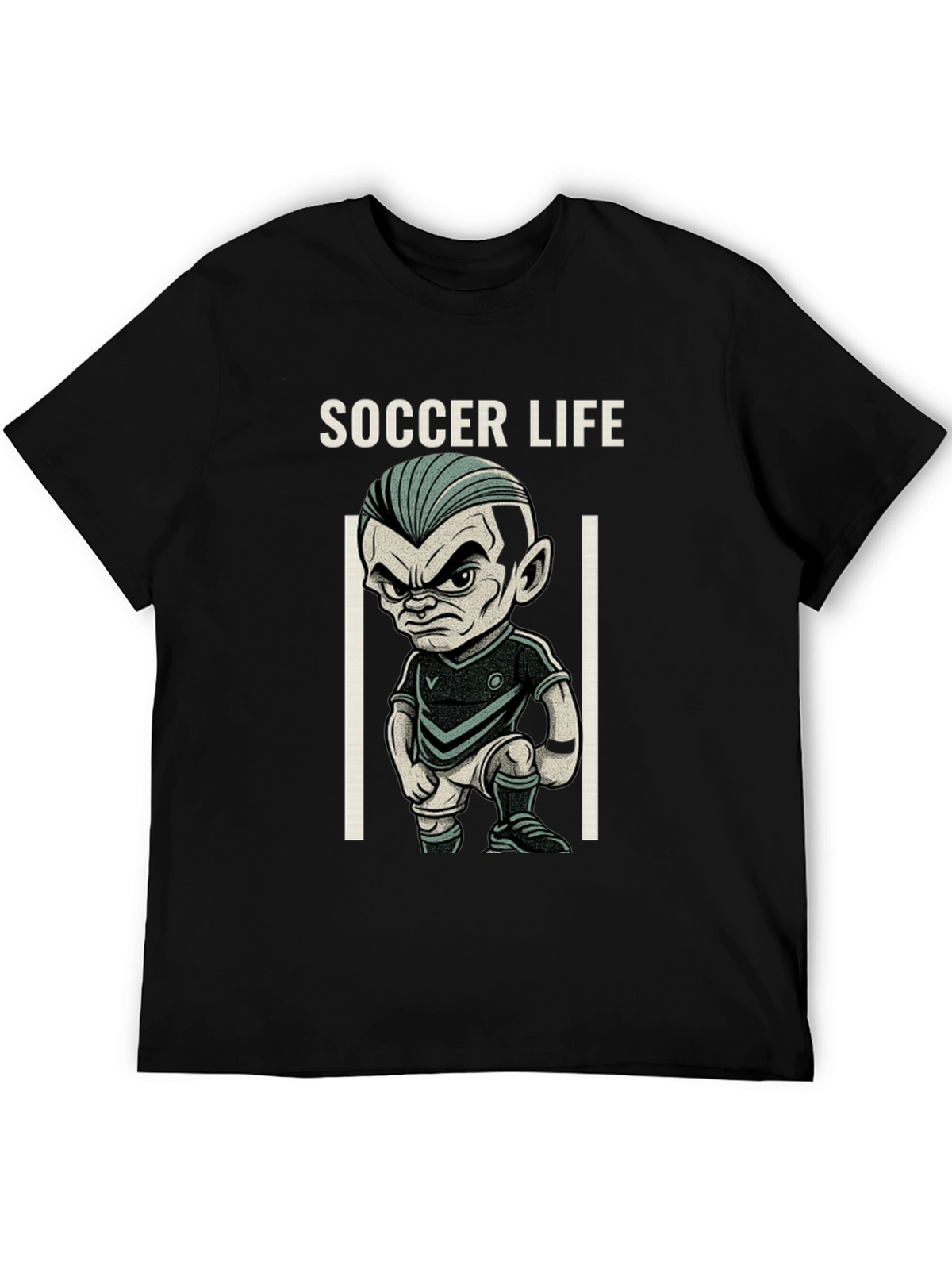 Soccer Life Cartoon Graphic Tee