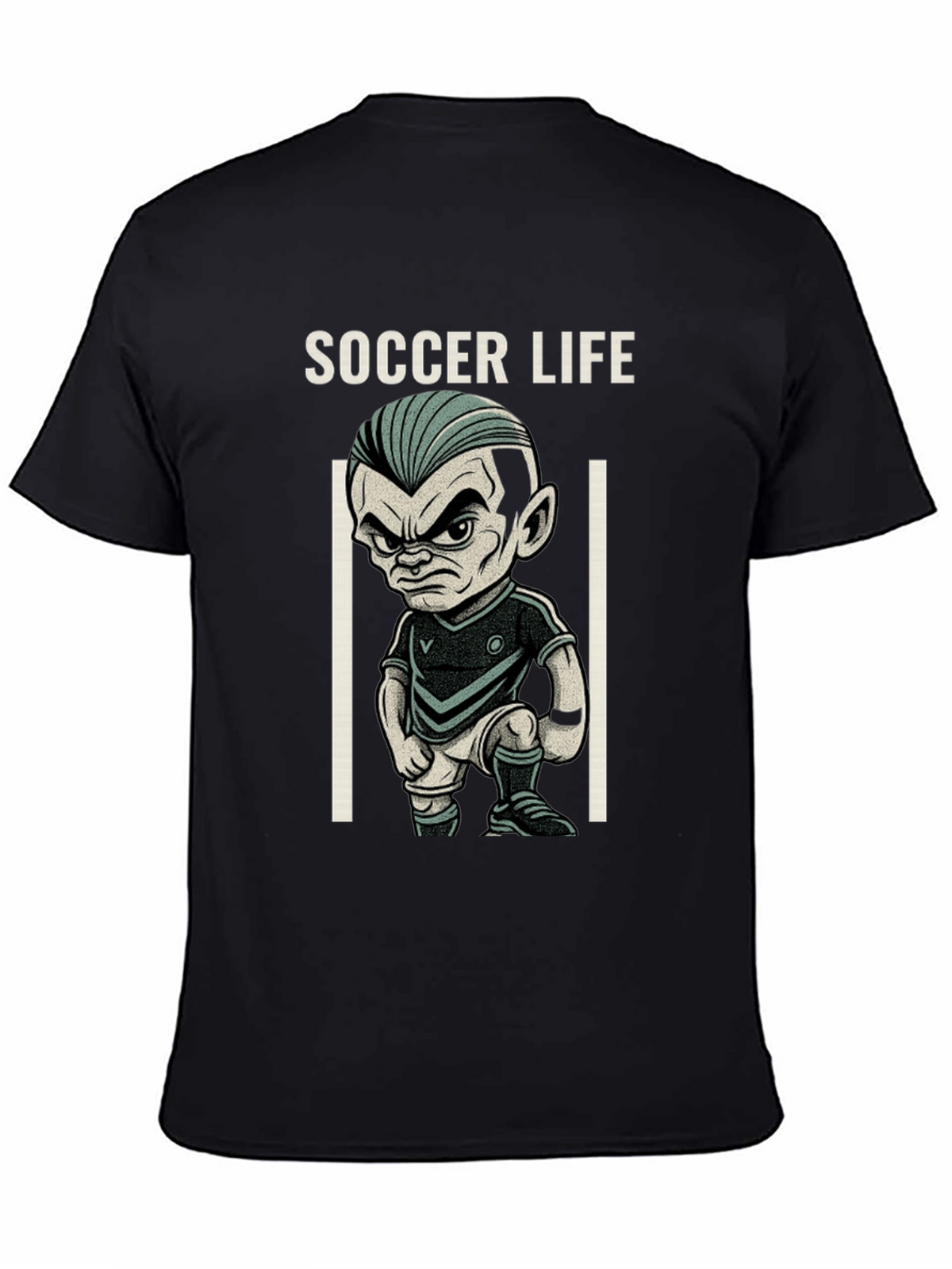 Soccer Life Cartoon Graphic Tee