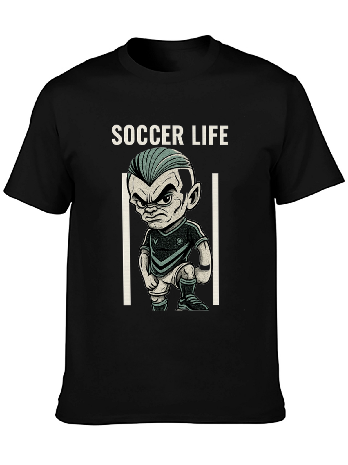 Soccer Life Cartoon Graphic Tee