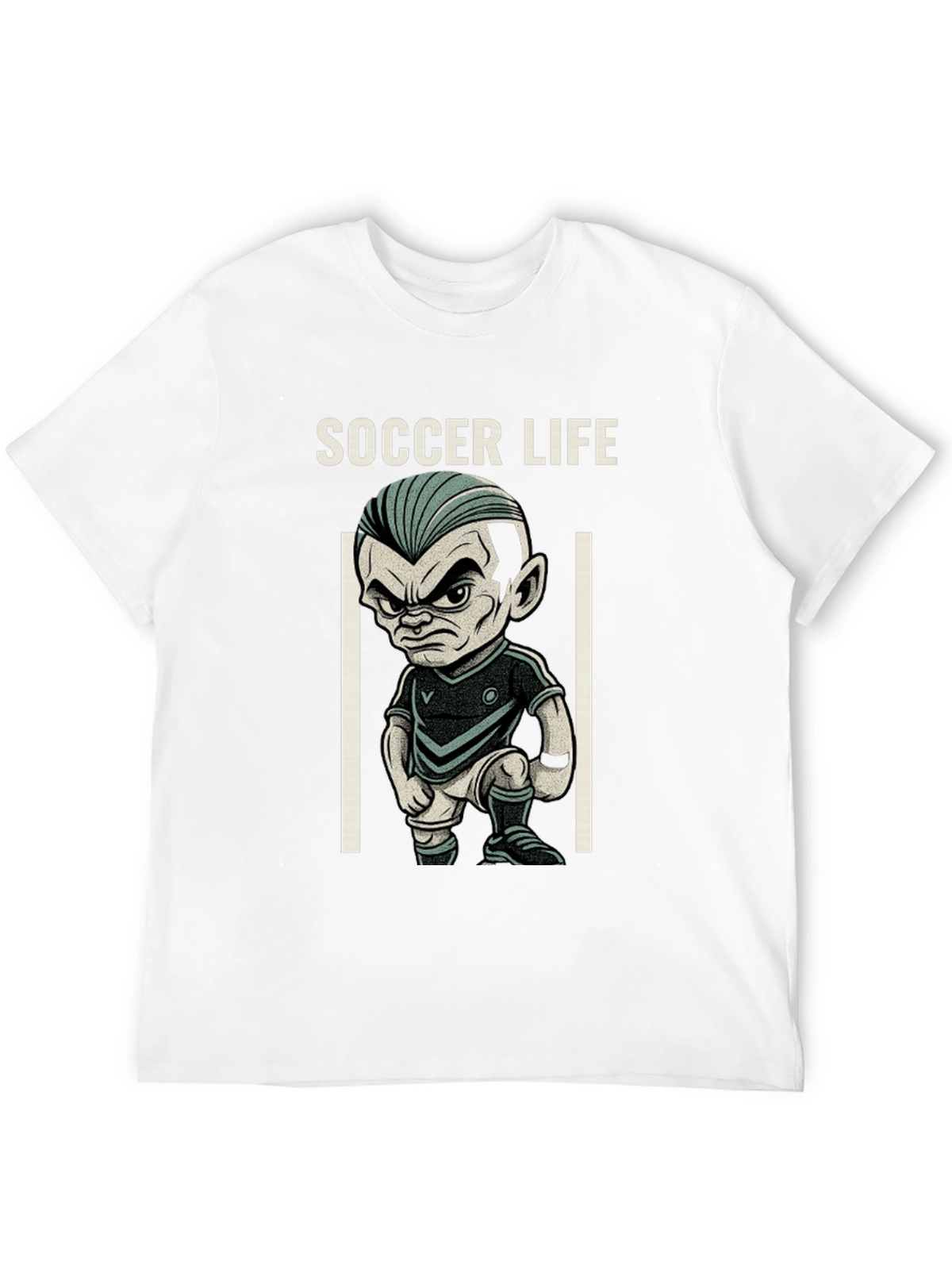 Soccer Life Cartoon Graphic Tee