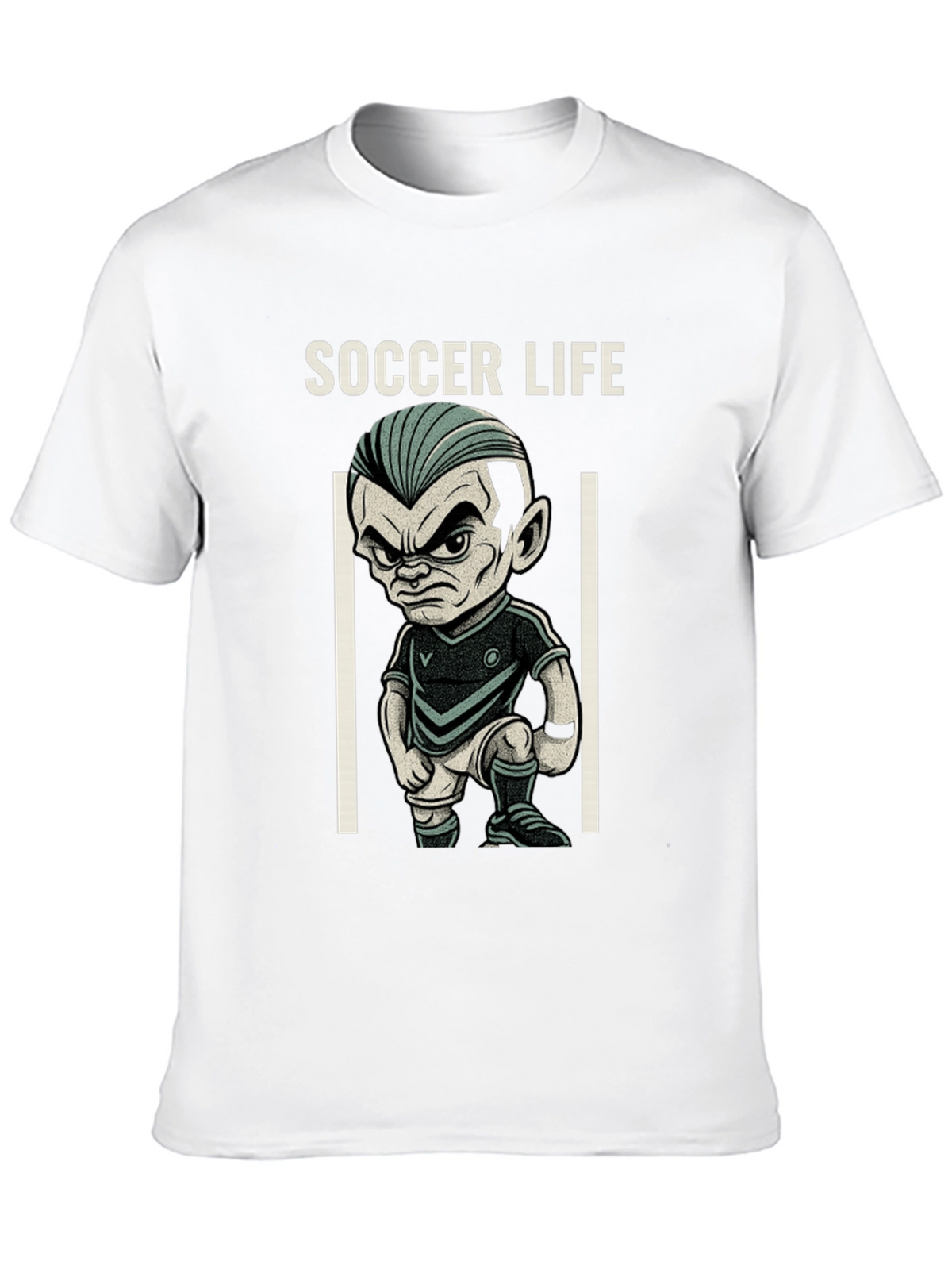Soccer Life Cartoon Graphic Tee