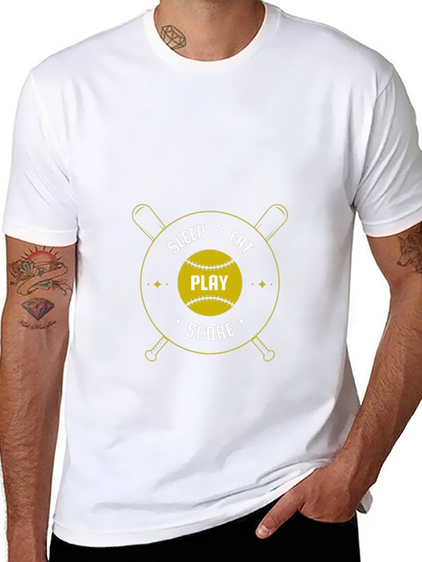 Eat Sleep Play Score Black T-Shirt