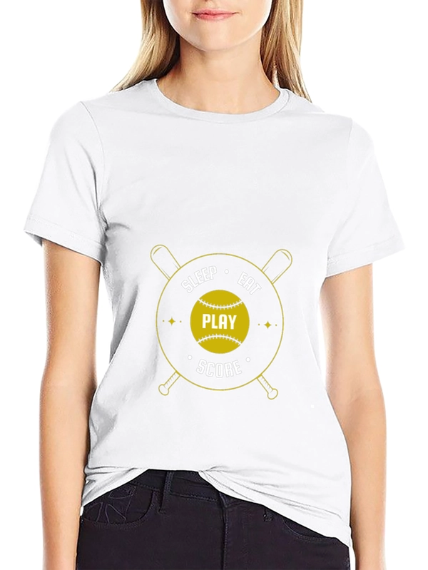Eat Sleep Play Score Black T-Shirt