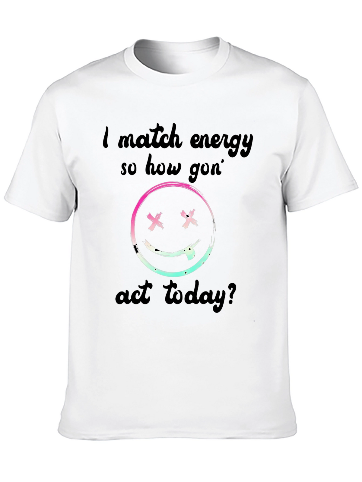 I Match Energy Graphic Black T-Shirt