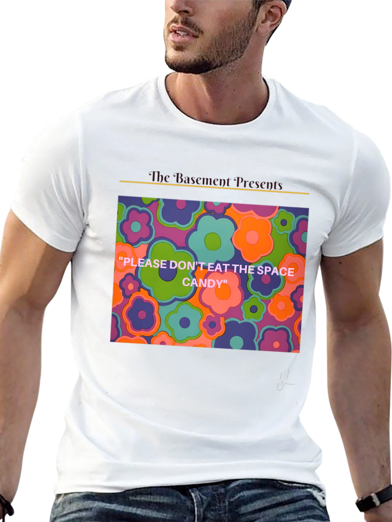 Psychedelic Floral T-Shirt - Space Candy Design