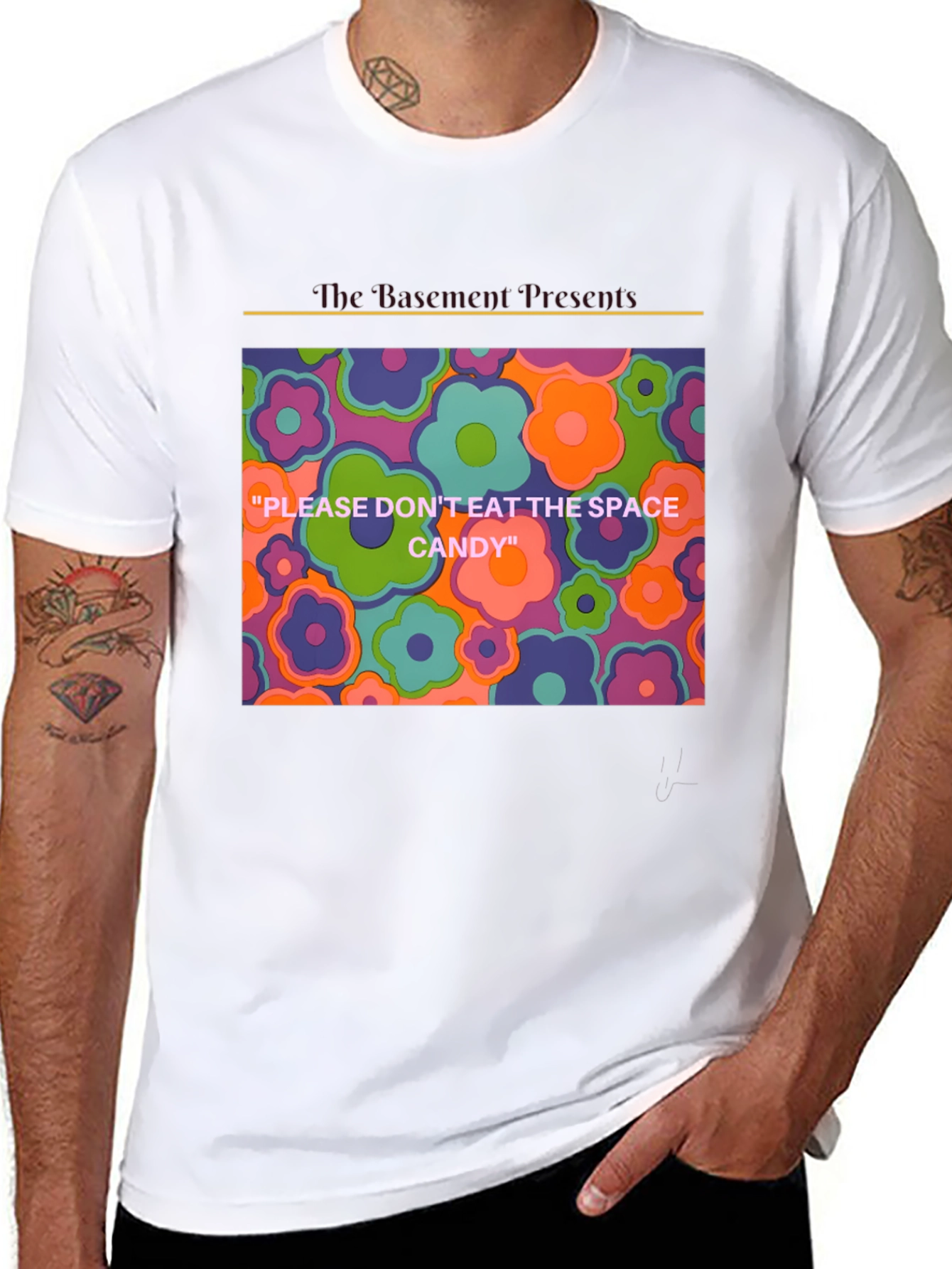 Psychedelic Floral T-Shirt - Space Candy Design