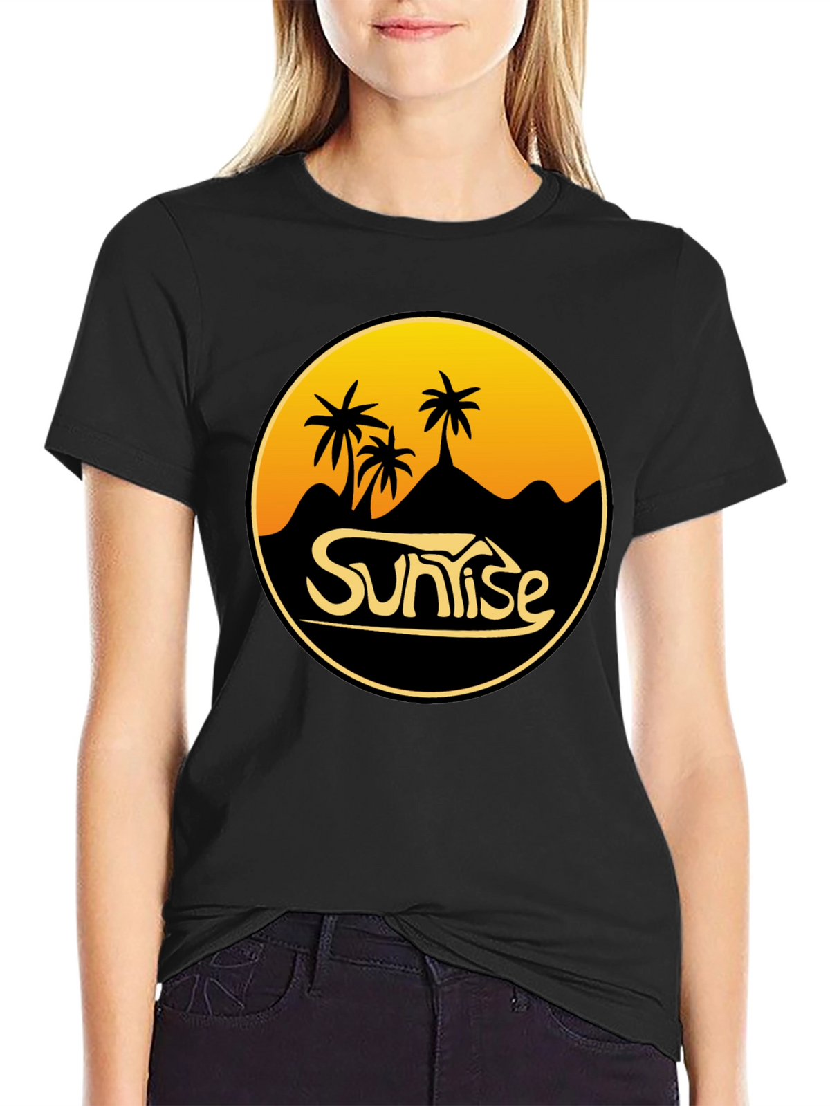 Sunrise Palm Tree Graphic T-Shirt - Coastal Vibes