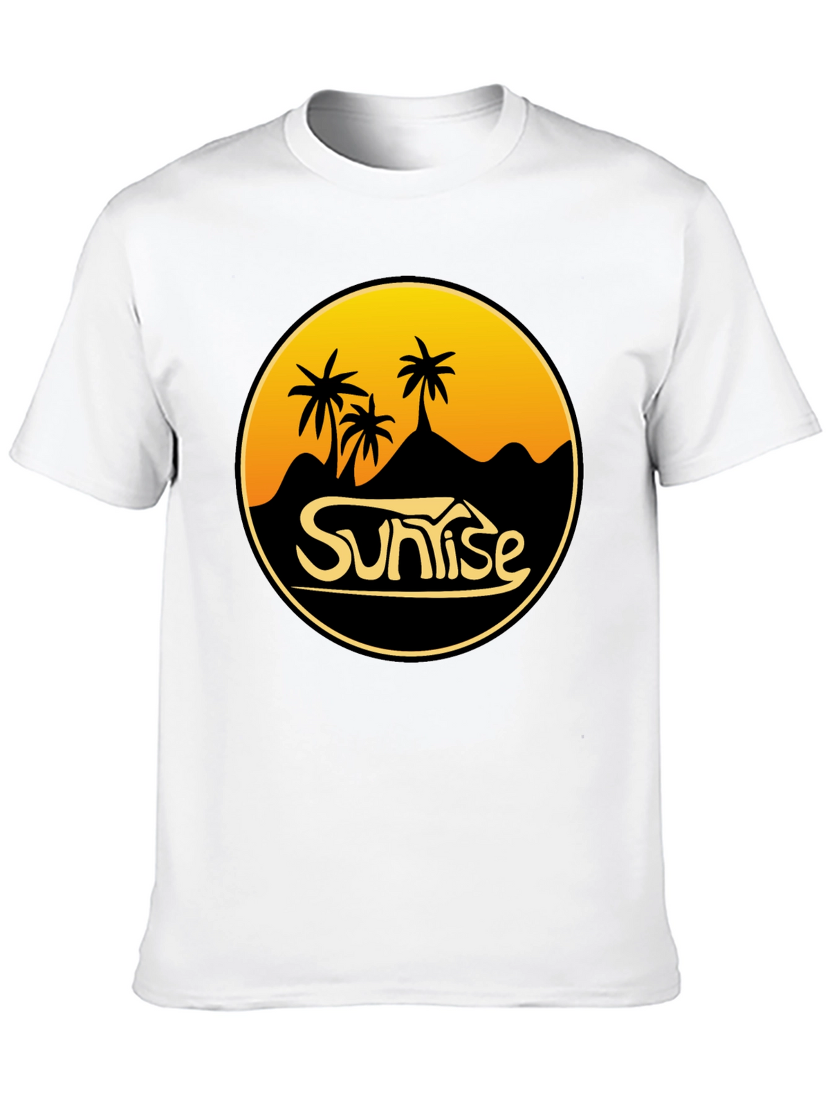 Sunrise Palm Tree Graphic T-Shirt - Coastal Vibes