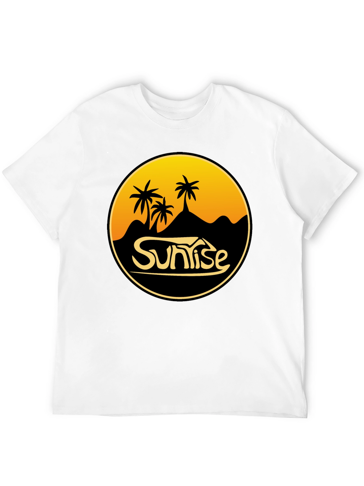 Sunrise Palm Tree Graphic T-Shirt - Coastal Vibes