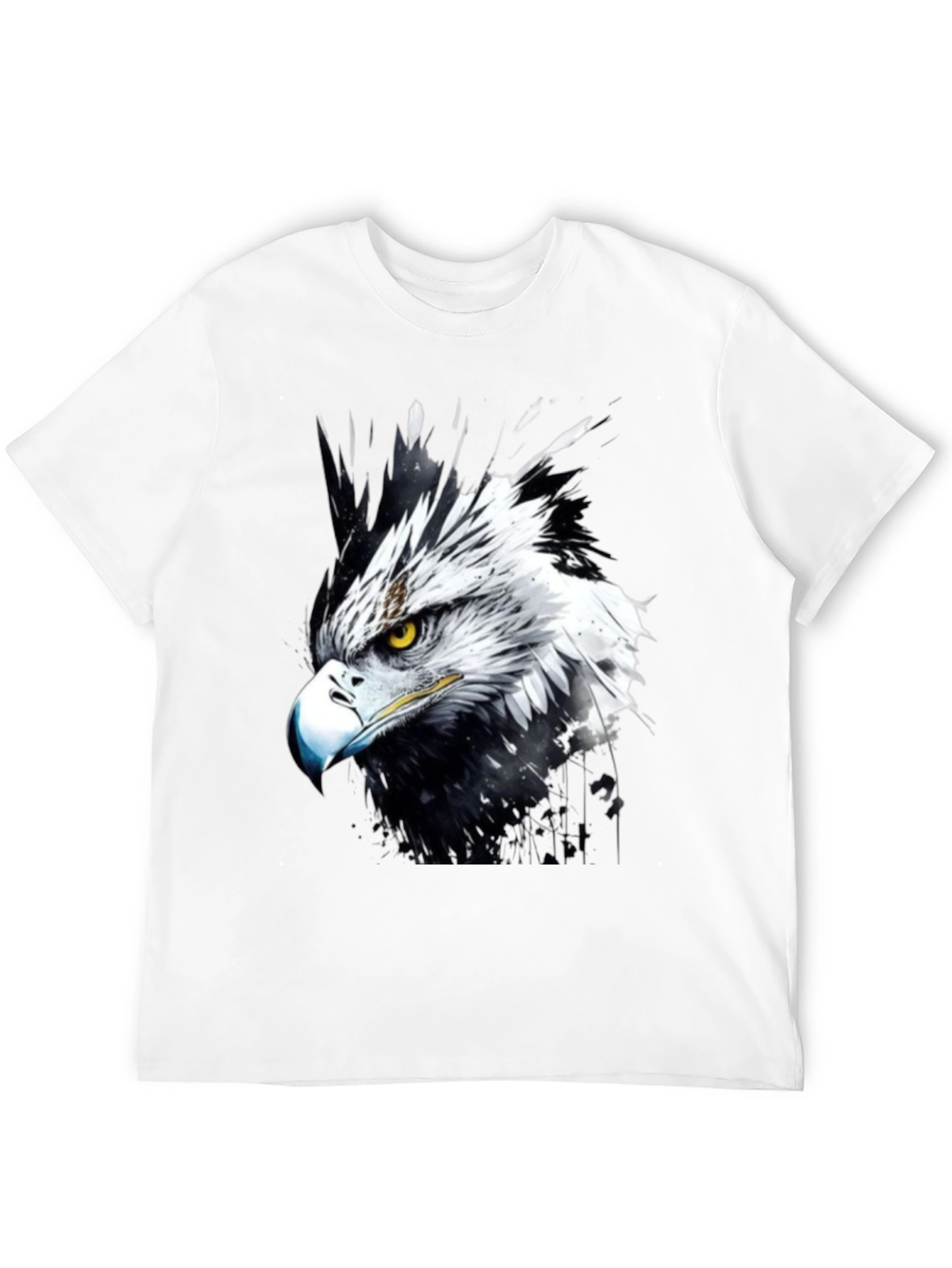 Eagle Art Print Black T-Shirt