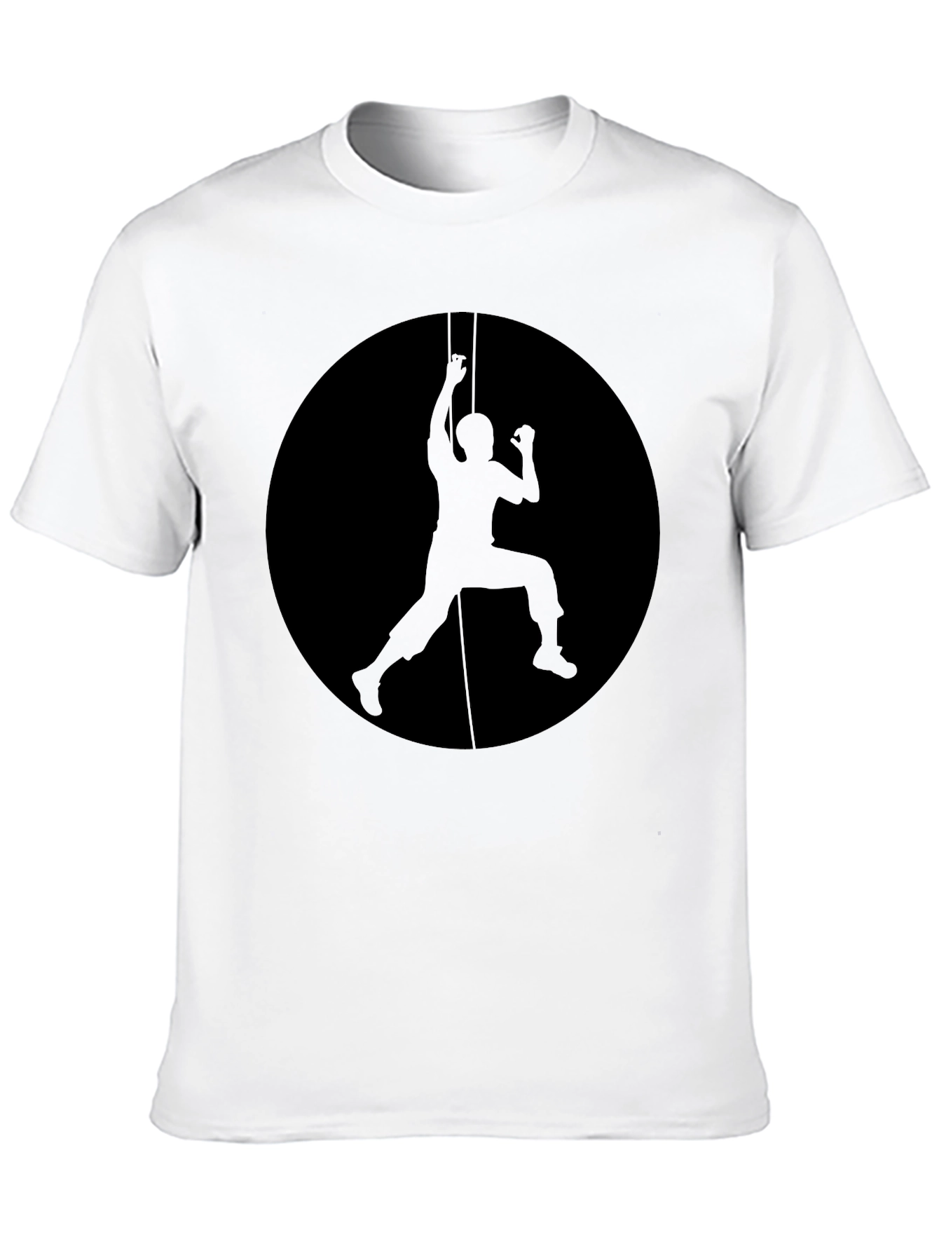 Climbing Silhouette Graphic Black T-Shirt