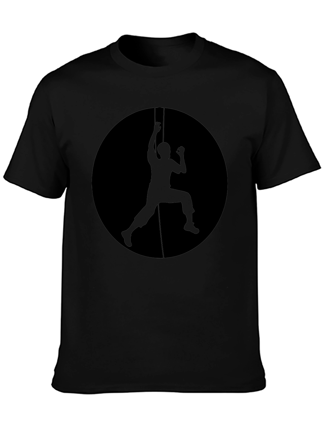 Climbing Silhouette Graphic Black T-Shirt