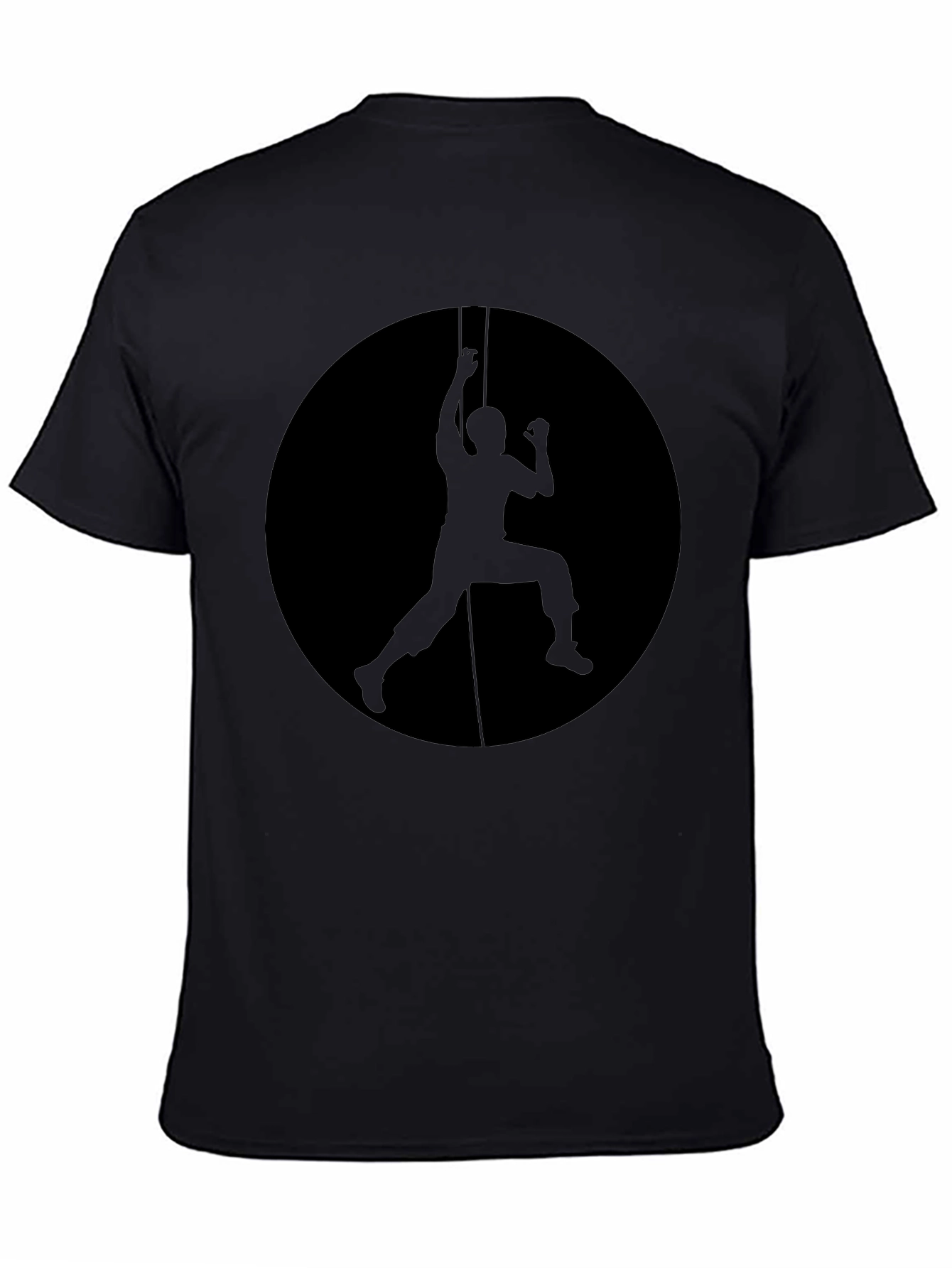Climbing Silhouette Graphic Black T-Shirt