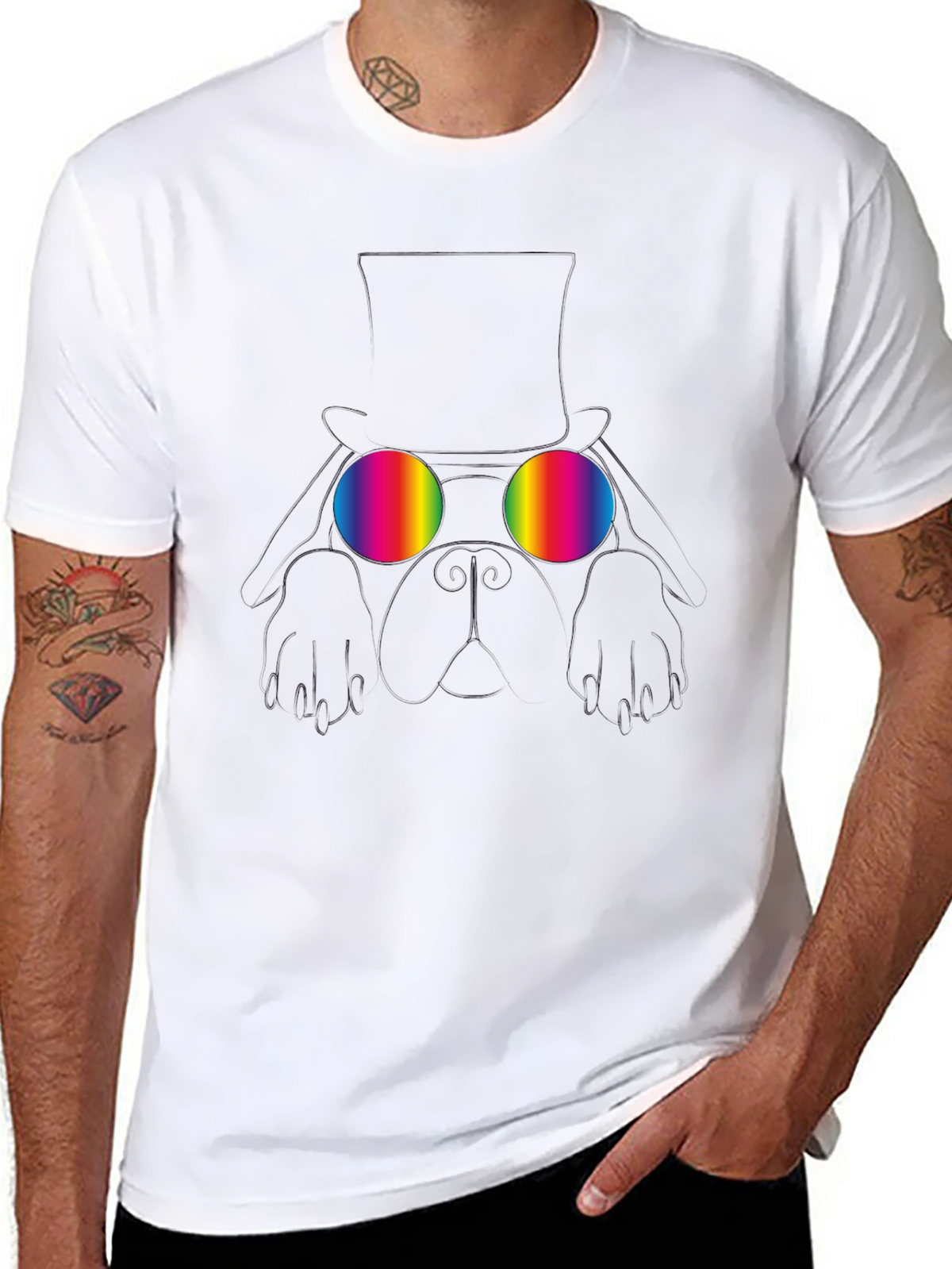 Rainbow Glasses Graphic Tee
