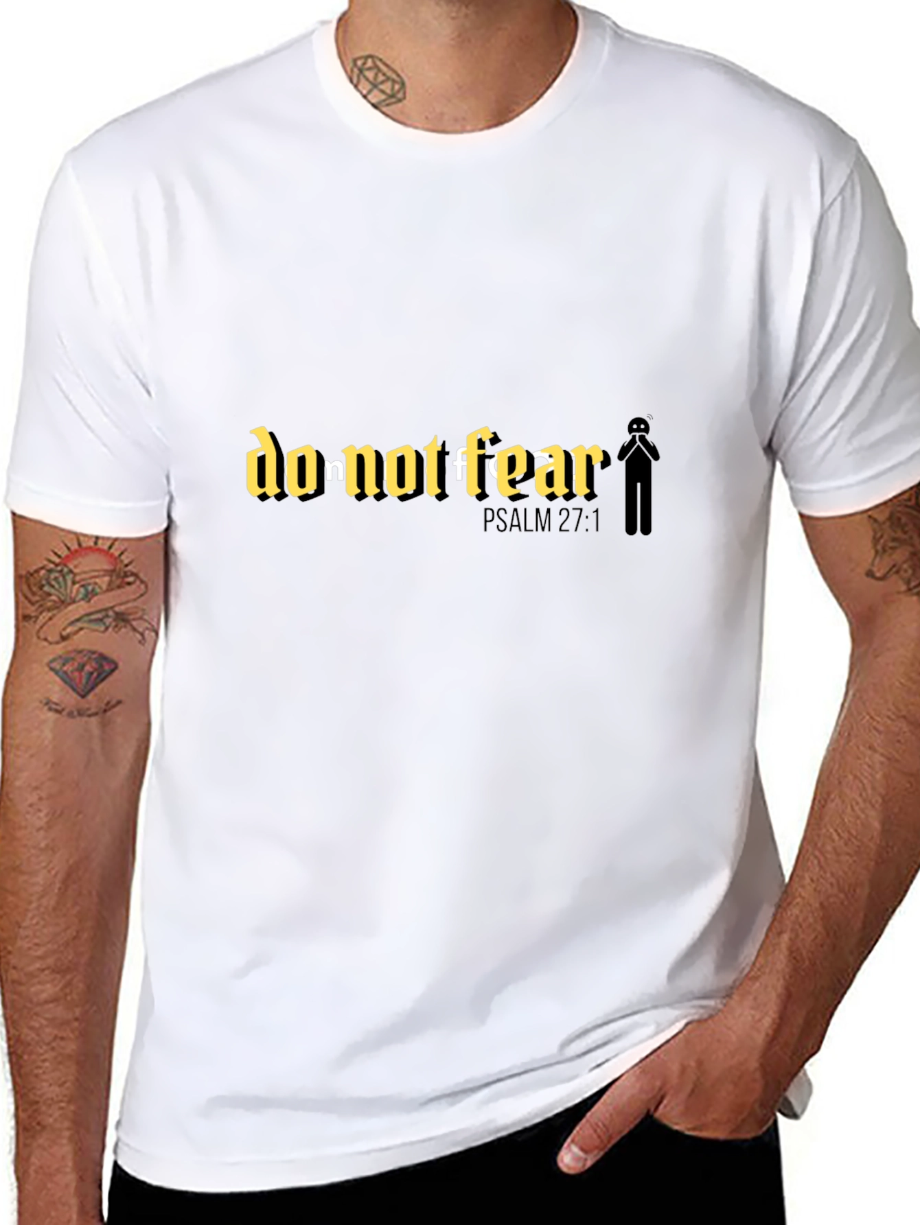 Do Not Fear T-Shirt: Religious Psalm 27:1 Faith Tee