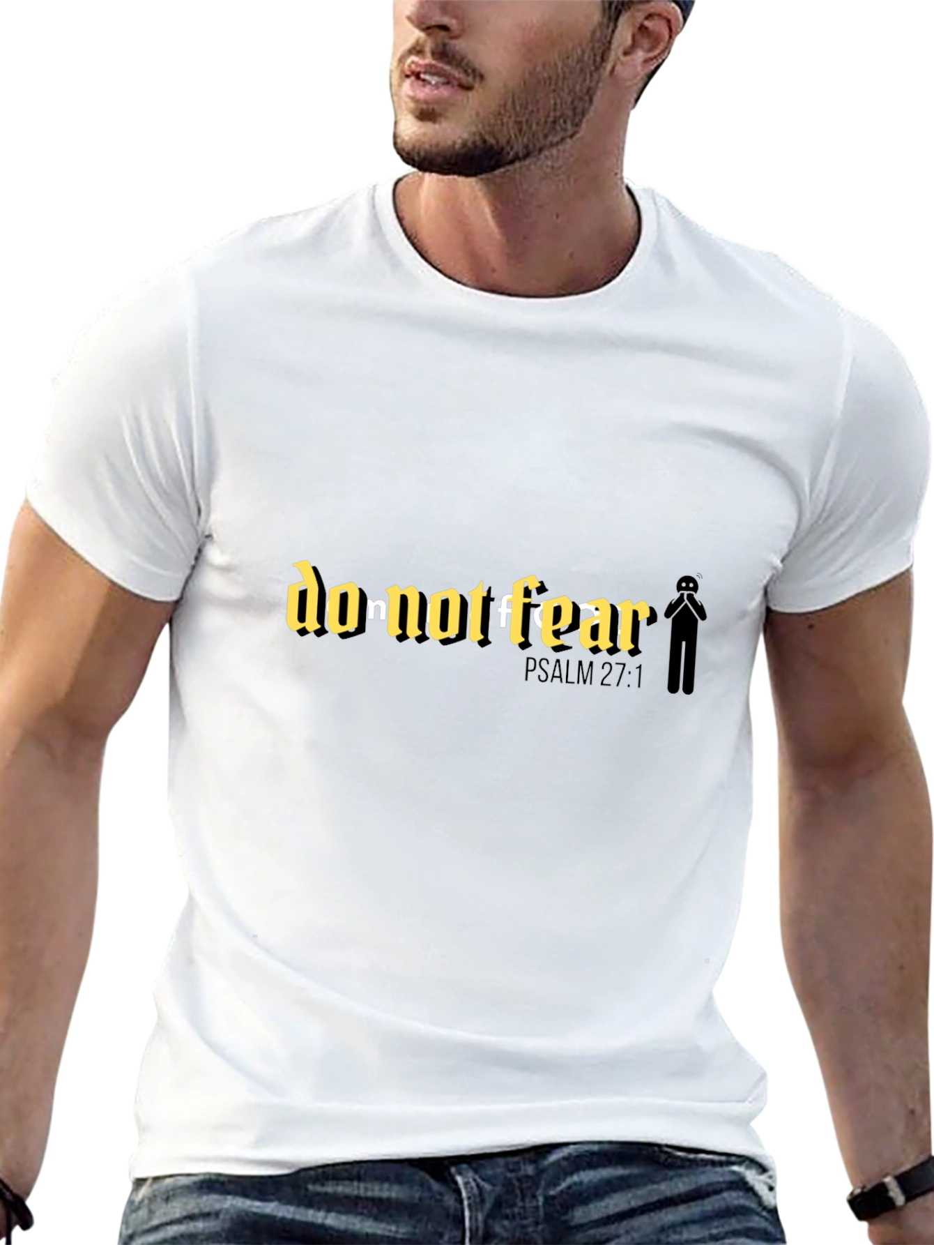 Do Not Fear T-Shirt: Religious Psalm 27:1 Faith Tee