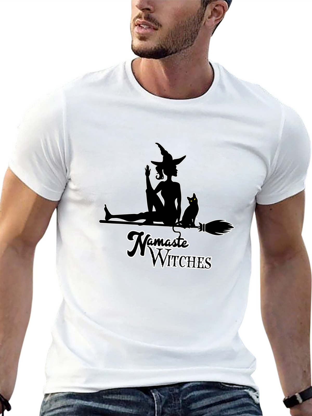 Namaste Witches Graphic Tee - Black