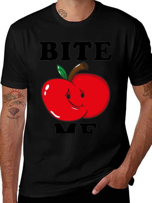 Bite Me Apple Graphic T-Shirt