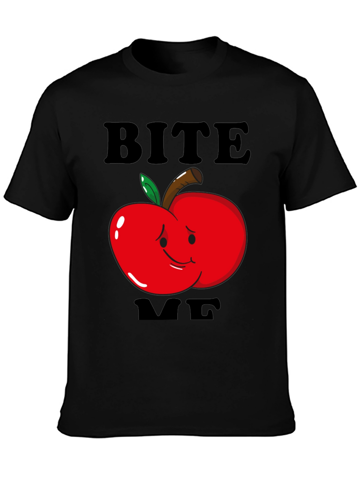Bite Me Apple Graphic T-Shirt