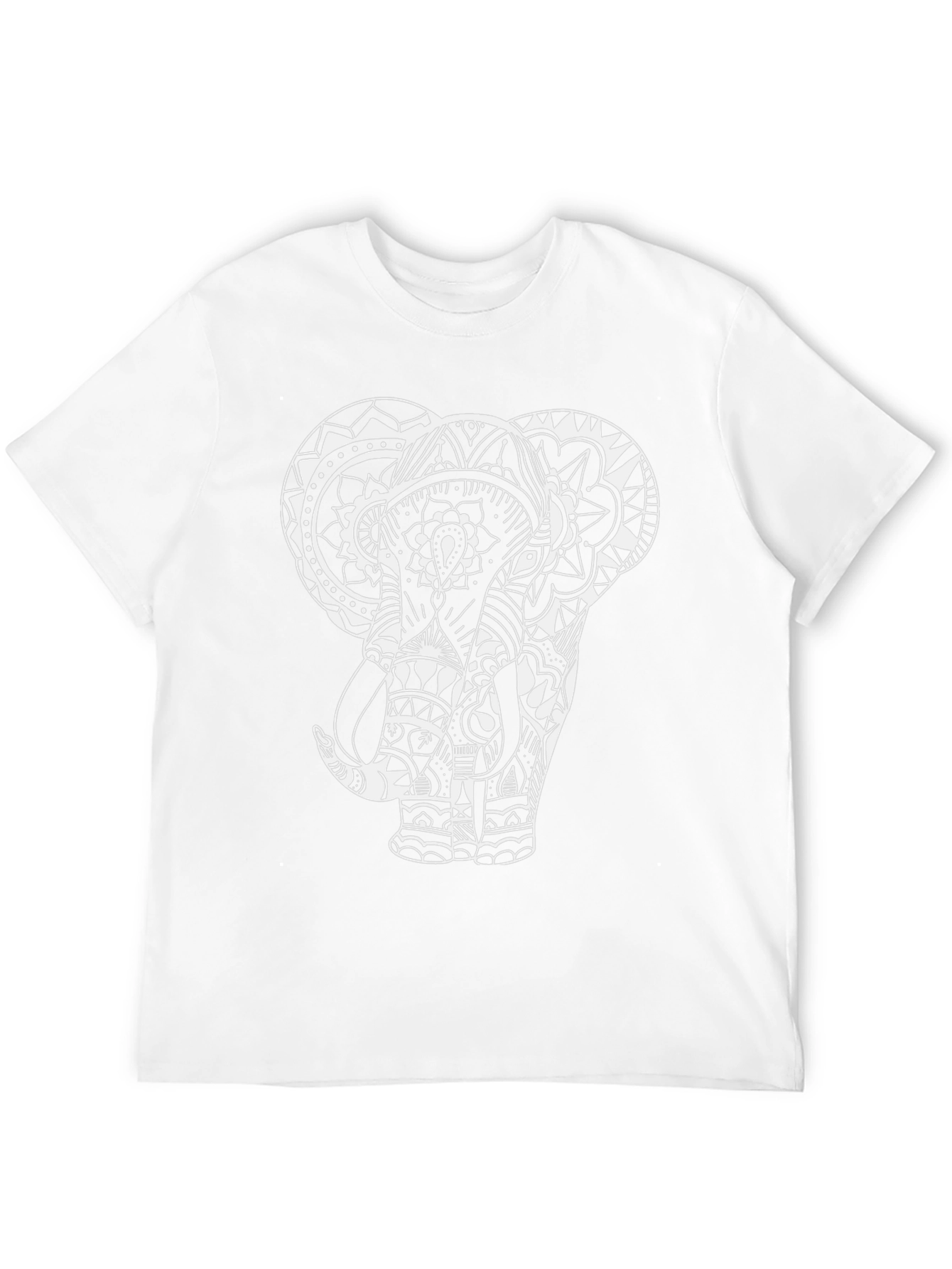 Elephant Mandala Graphic T-Shirt - Black Cotton Tee