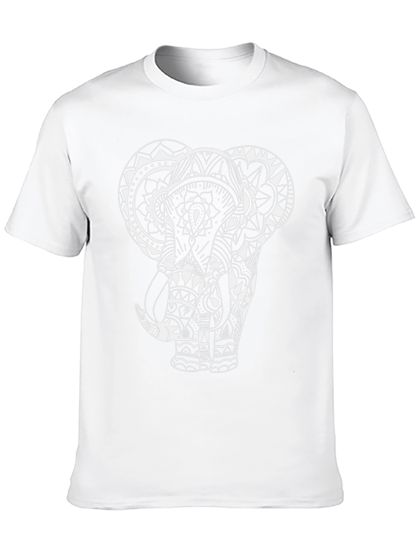 Elephant Mandala Graphic T-Shirt - Black Cotton Tee