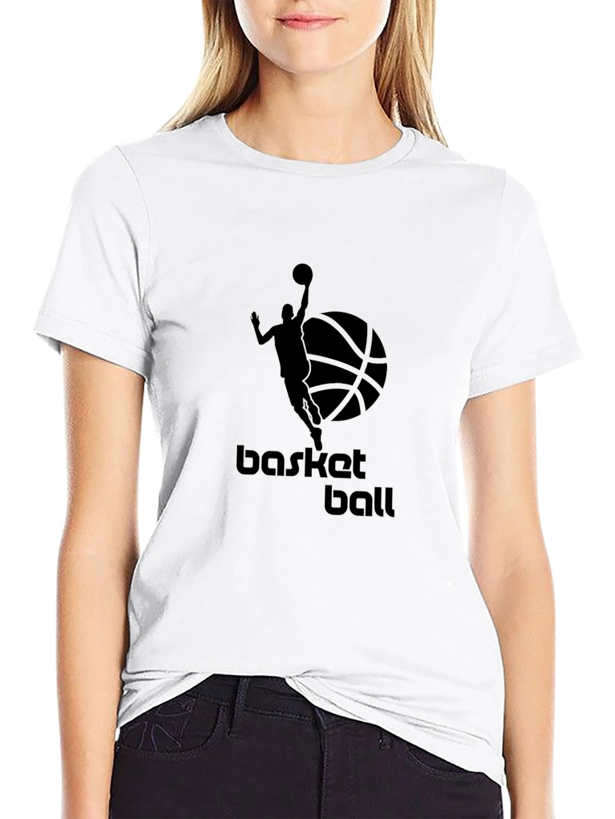Mens Black Basketball Graphic Tee