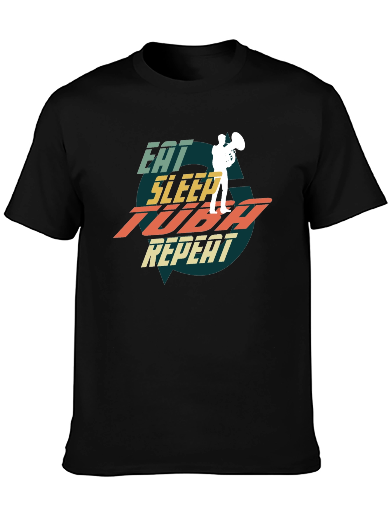 Eat Sleep Tuba Repeat Graphic Tee