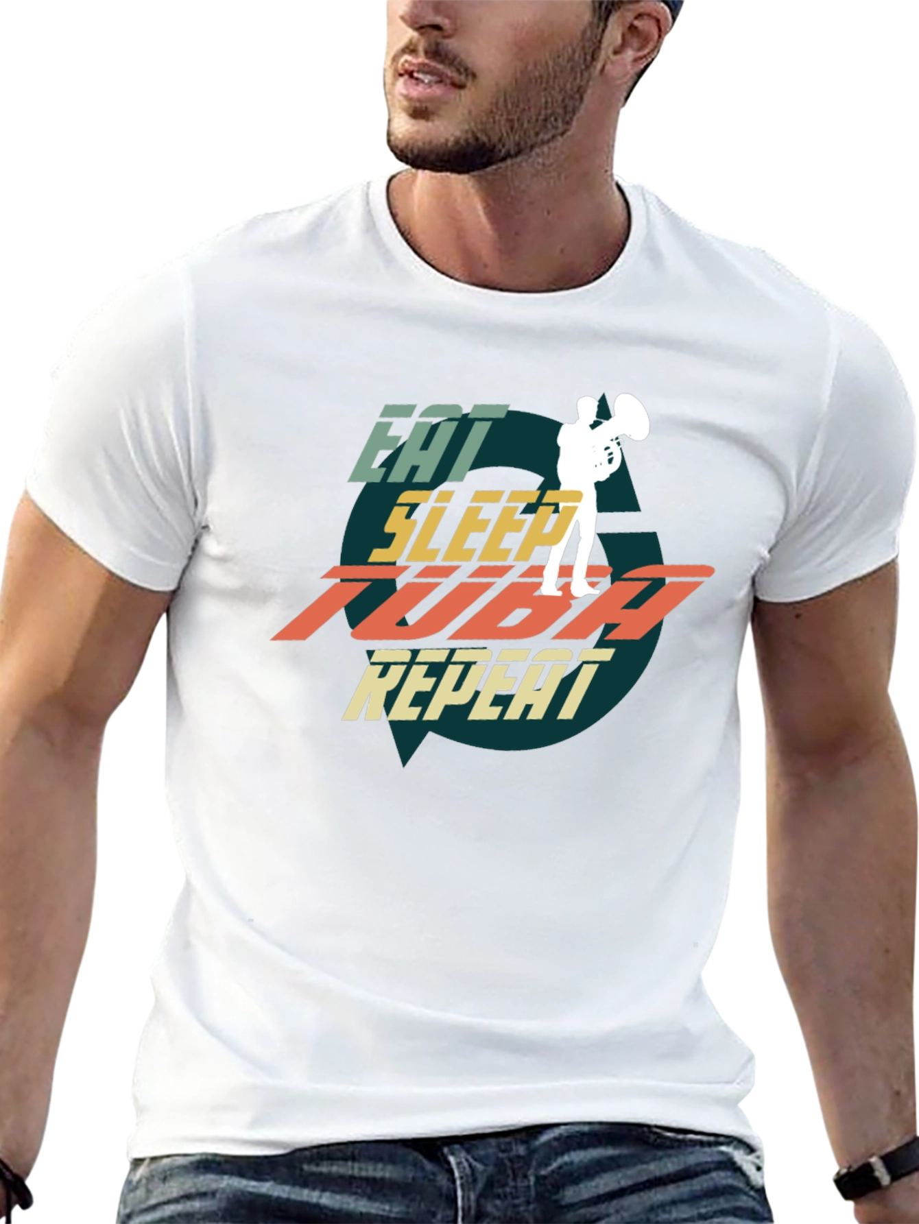 Eat Sleep Tuba Repeat Graphic Tee