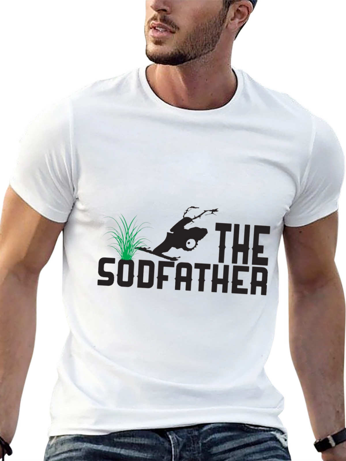 The Sodfather Funny Lawn Mowing T-Shirt