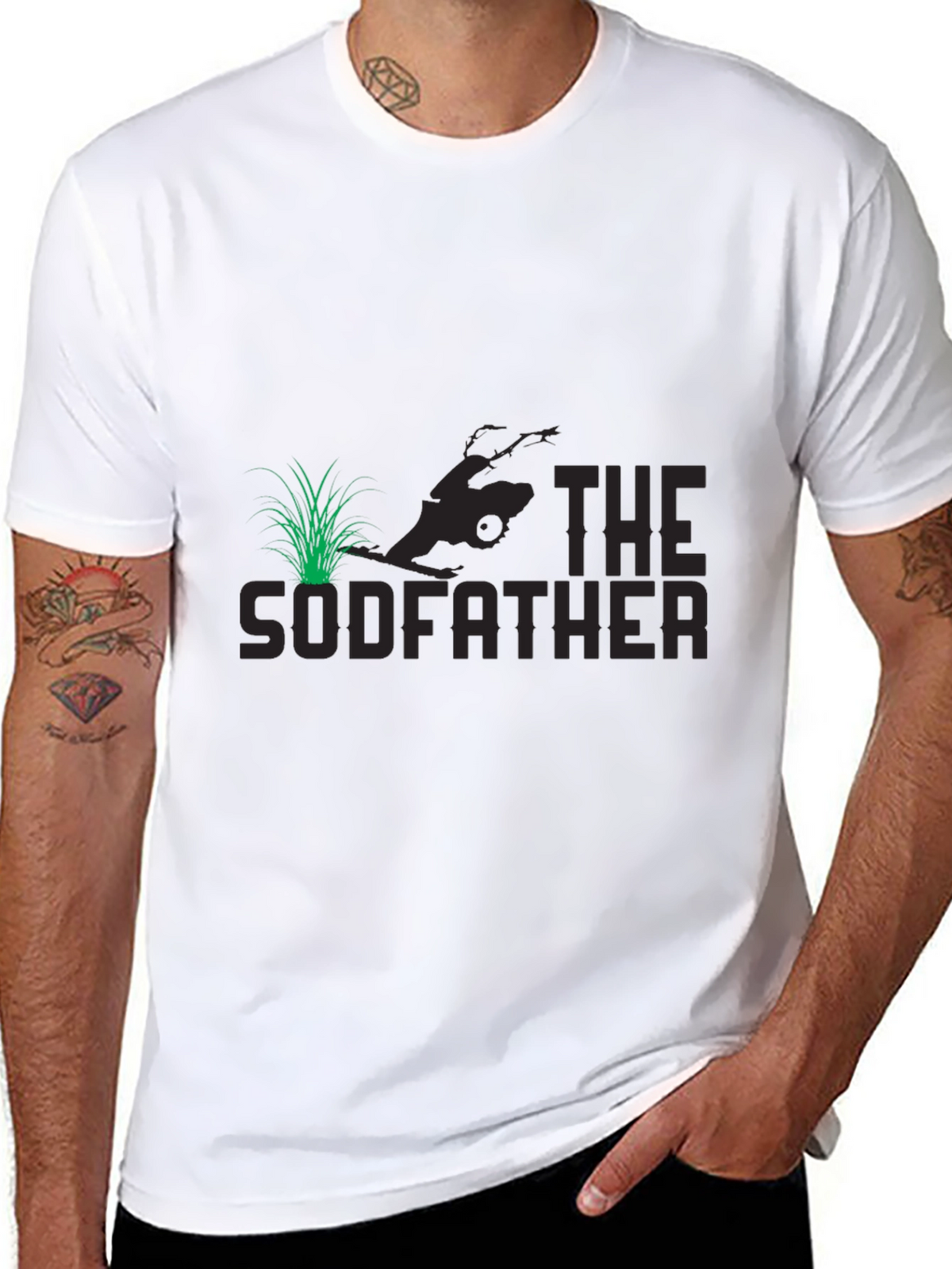 The Sodfather Funny Lawn Mowing T-Shirt