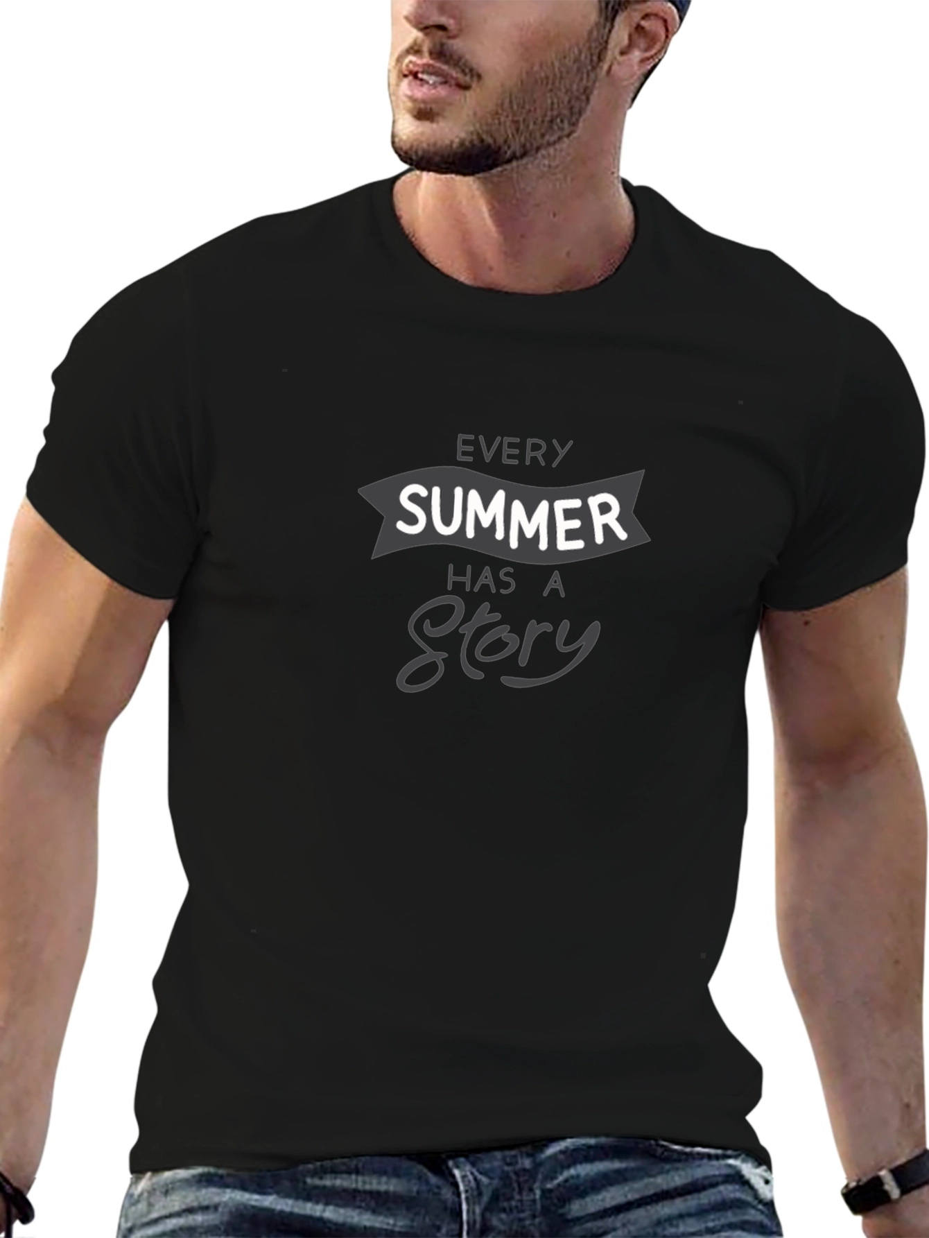 Summer Story Graphic Tee - Classic Black T-Shirt