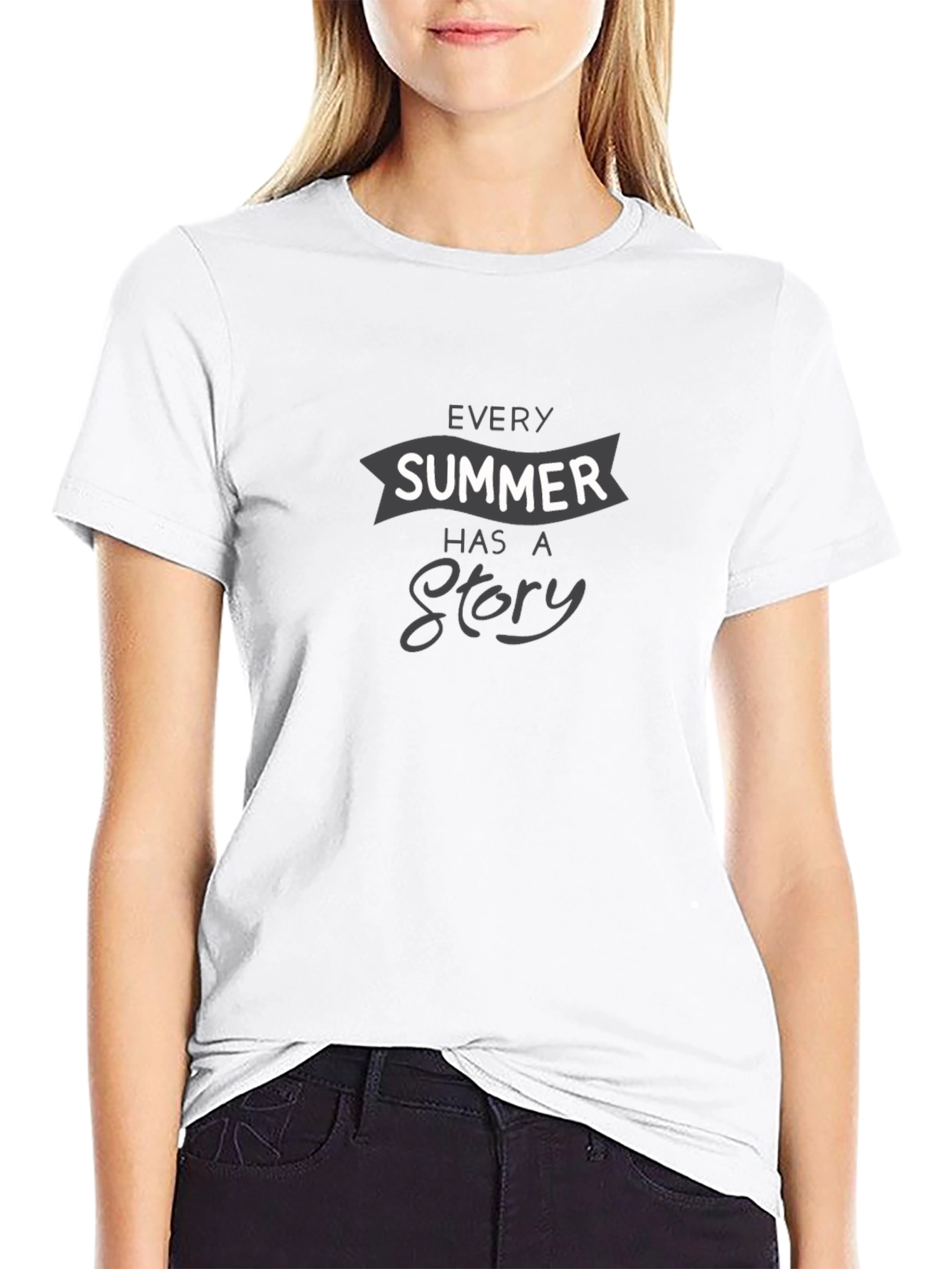 Summer Story Graphic Tee - Classic Black T-Shirt
