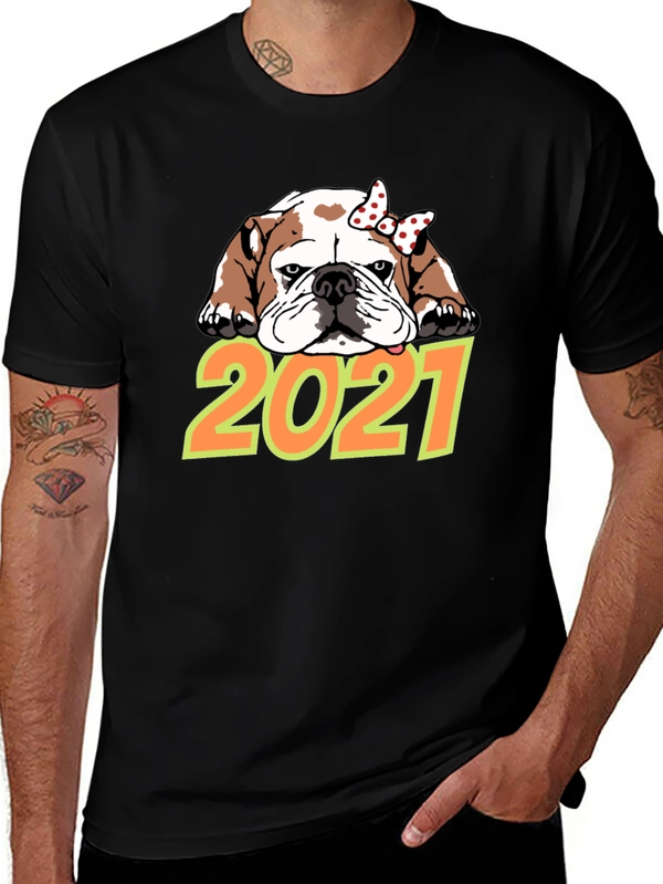 Bulldog 2021 T-Shirt Cute Dog Tee
