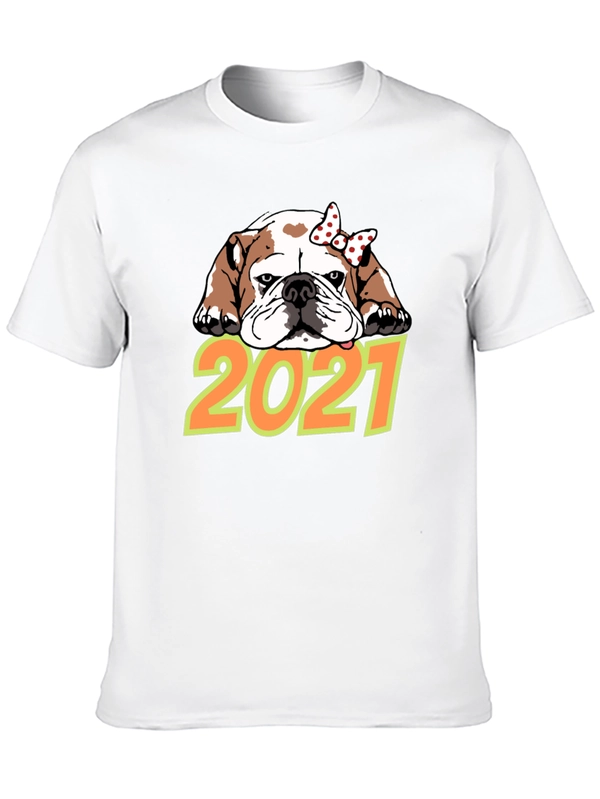 Bulldog 2021 T-Shirt Cute Dog Tee