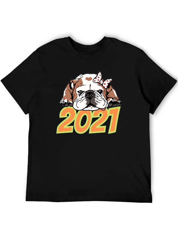 Bulldog 2021 T-Shirt Cute Dog Tee