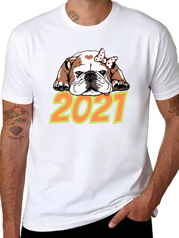 Bulldog 2021 T-Shirt Cute Dog Tee