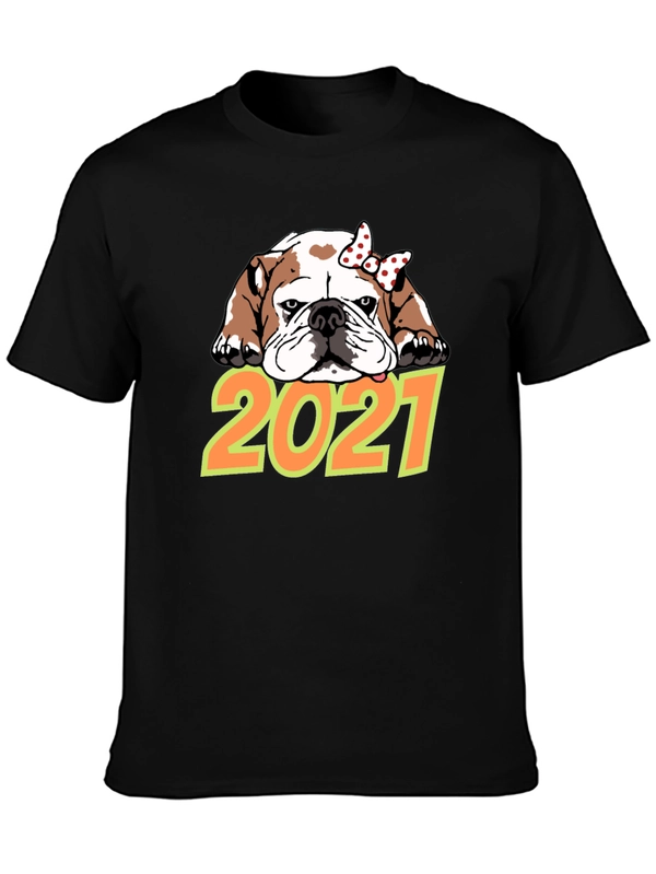 Bulldog 2021 T-Shirt Cute Dog Tee
