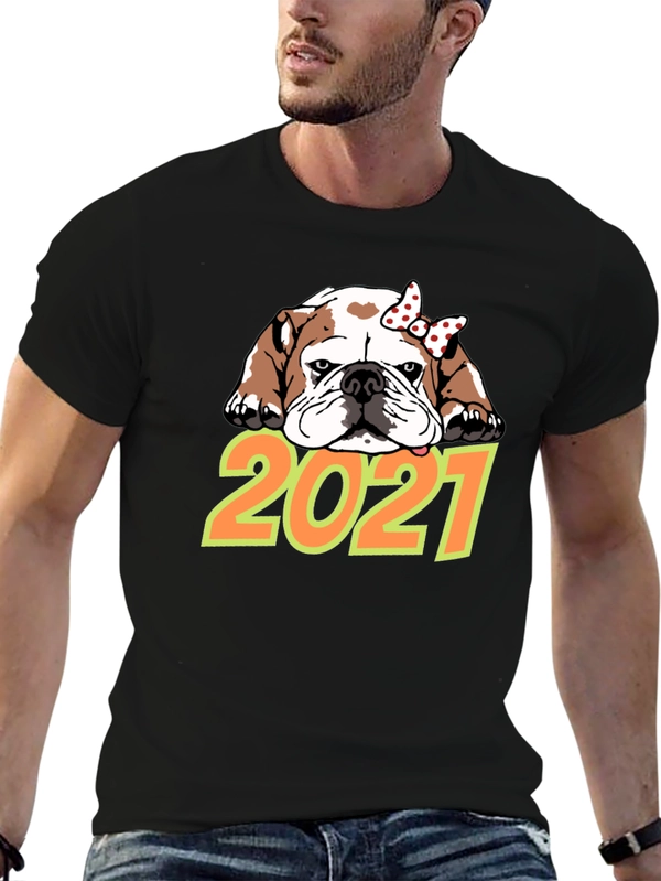 Bulldog 2021 T-Shirt Cute Dog Tee