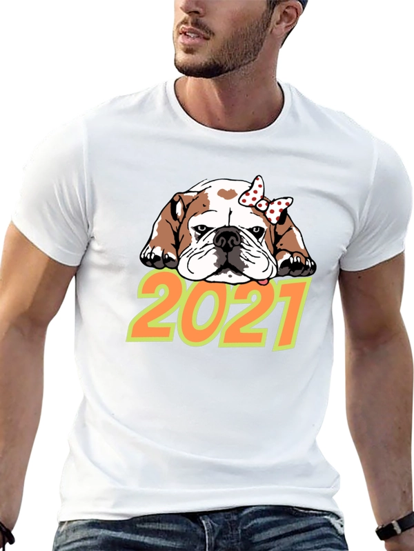 Bulldog 2021 T-Shirt Cute Dog Tee
