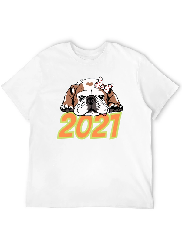 Bulldog 2021 T-Shirt Cute Dog Tee