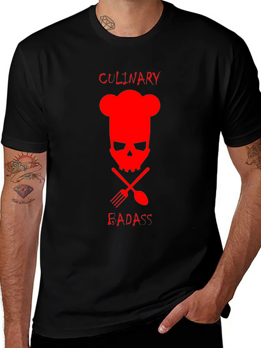 Culinary Badass Graphic Tee - Chef Skull T-Shirt