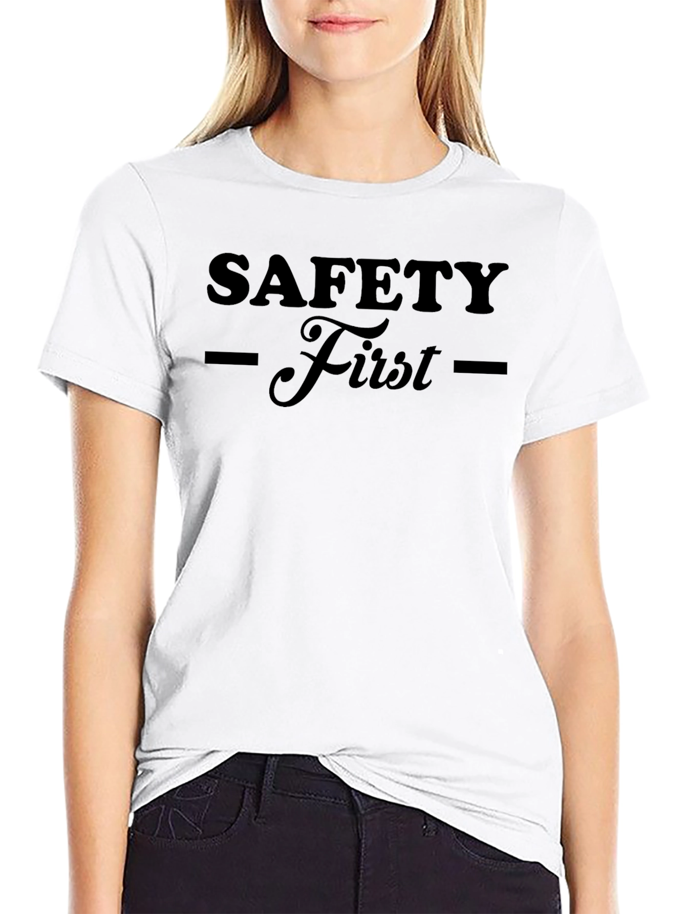 Safety First T-Shirt - Black Graphic Tee
