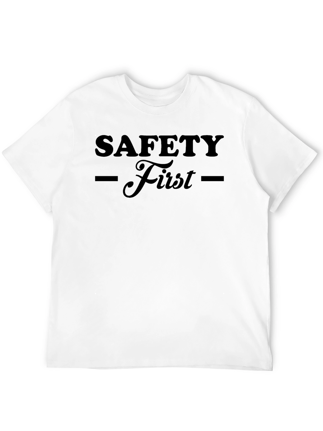 Safety First T-Shirt - Black Graphic Tee
