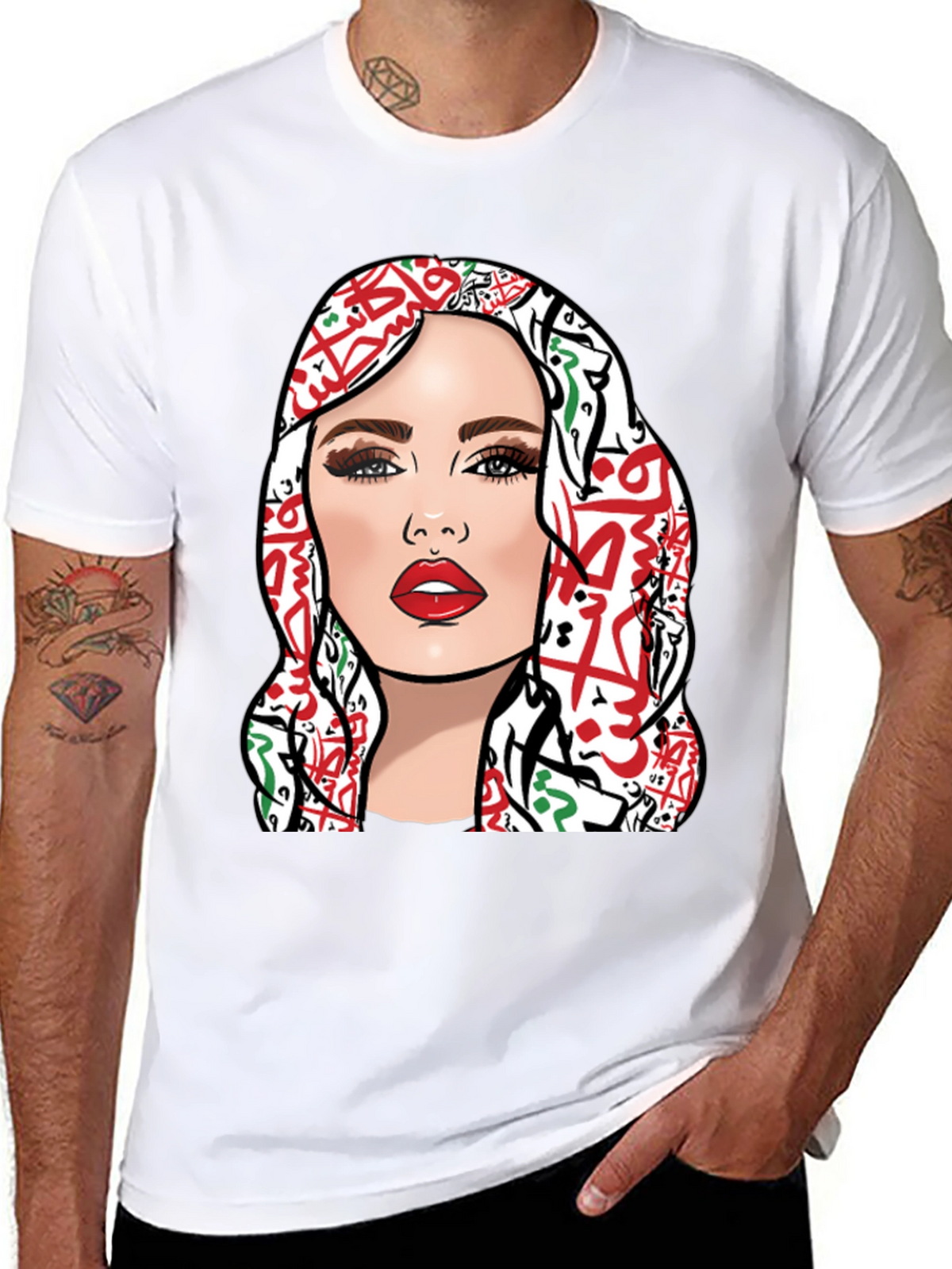 Palestine Woman Graphic T-Shirt