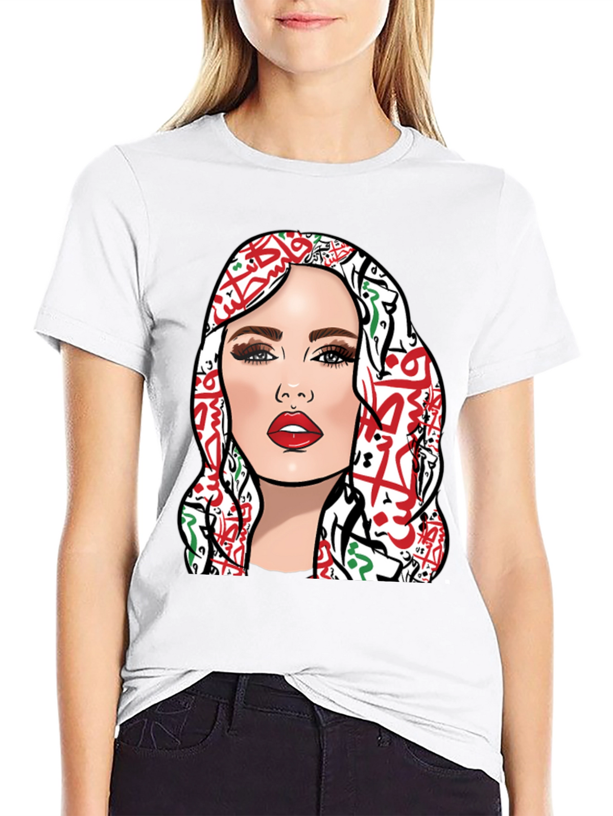 Palestine Woman Graphic T-Shirt
