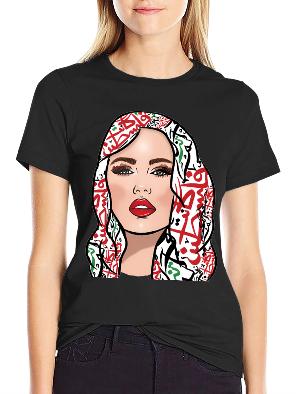 Palestine Woman Graphic T-Shirt